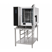 Horno Combinado Eléctrico de 4 Bandejas, Horno Combinado Inteligente con Vapor, Pantalla Táctil y Caldera para Restaurante, Pollo y Pan