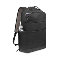 Sac à dos d'ordinateur portable de bureau mobile léger et durable avec logo personnalisé, fermeture éclair, bretelles arquées, polyester, pour ordinateur portable 15 pouces