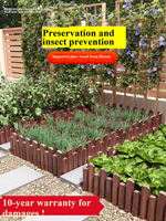 Clôture de jardin en bois traité sous pression, design champêtre, pour potager extérieur, verger, bordure de parterre de fleurs