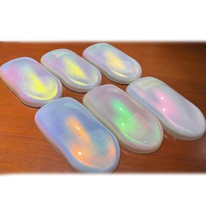 Poudre de pigment holographique chromée couleur aurore blanche super caméléon, poudre de peinture pour voiture changeante de couleur arc-en-ciel - Product Image 3