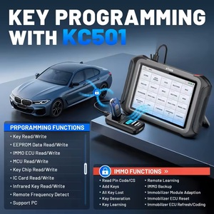 أداة برمجة مفاتيح السيارات X100MAX مع مبرمج المفاتيح الأوتوماتيكي KC501 أدوات تشخيص OBD2 لجميع الأنظمة برمجة وحدة التحكم الإلكترونية ECU مع أكثر من 42 وظيفة إعادة ضبط - Product Image 3