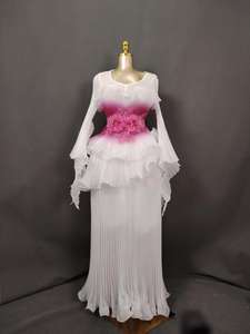 Abito Lungo Casual Elegante Stile Plissettato Originale Sheen, Taglie Forti, Alta Moda Autunnale per Signore Distinte - Product Image 5