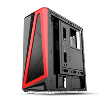 Casing Komputer Gaming LED ATX RGB Glass Ice Knight Custom Bermerek Warna-warni untuk Gamer Terlaris