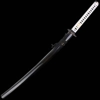 Katana en bambou noir brillant fait main, très demandé, avec petit couteau, fabrication exquise pour la décoration et la collection
