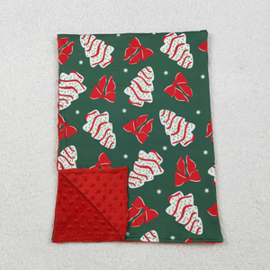Manta para bebé recién nacido con diseño de árboles de Navidad y lazos - Product Image 1