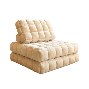 Sofá Modular Waffle Color Crema, Forma Cuadrada en U, Relleno de Espuma, Diseño Artístico, para Sala de Estar, Uso Adulto - Product Image 3