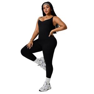 Combinaison <span class=keywords><strong>de</strong></span> sport utilitaire à plis, à décolleté en V profond, pour le vélo, la gymnastique, les filles, OEM - Product Image 6