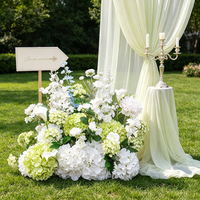 DKB Wit Groene Kunstmatige Hortensia Bloemarrangement Bruiloft Vloerstandaard Bloemstuk voor Hotel & Evenementendecoratie