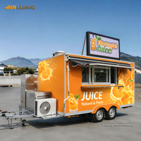 Remorque alimentaire entièrement équipée sur mesure JINLIJING, bar à jus mobile, camion de smoothies aux oranges frais pour événements en plein air