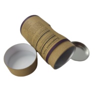 Boîte de conteneur en papier kraft personnalisée pour 60 capsules, tube en papier d'emballage, tube en papier de qualité alimentaire