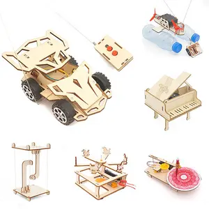 Sealand – Kit de voitures miniatures en bois, jouets de tige de Kiwico pour enfants en physique