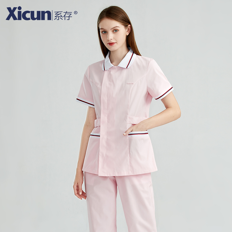 Pink short-sleeved shirt (single top)