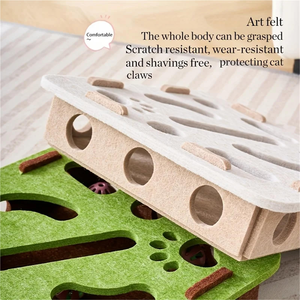 Caja de Juego Interactiva Ecológica de Fieltro para Gatos, Juguete de Rastreo y Excavación que Mejora el Movimiento Físico Interactivo de las Mascotas - Product Image 2