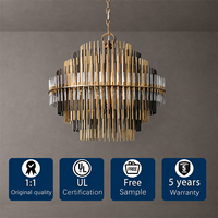 Lustre rond en laiton de luxe, luminaire suspendu moderne pour salon, hôtel, villa, éclairage décoratif, OEM ODM