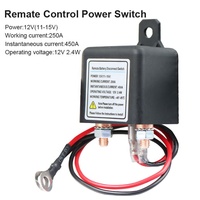 Interrupteur de batterie universel 12V 250A avec relais intégré et télécommande sans fil pour coupure d'alimentation de voiture, isolateur, interrupteur de mise hors tension