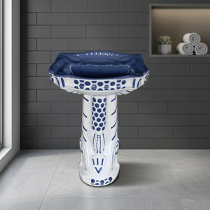 Vistaar Modern Ceramic Pedestal Wash Basin Hand Wash Sink With Chrome Finish For Bathroom Sanitary Ware - Product Image 6