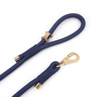 Laisse pour chien en corde d'escalade personnalisée, laisse de luxe pour animaux de compagnie avec mousqueton pivotant doré, fabricant OEM de laisses pour chien en corde