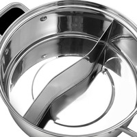 Marmite à fond double en acier inoxydable 304 non revêtue, grande capacité avec fond composite à cinq couches pour cuisinière à induction