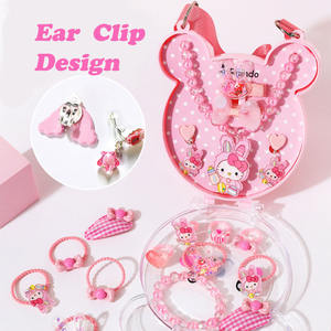 Sıcak satış küçük genç kız takısı takım çocuklar yürümeye başlayan kız için yüzük kolye bilezikler oyna - Product Image 6