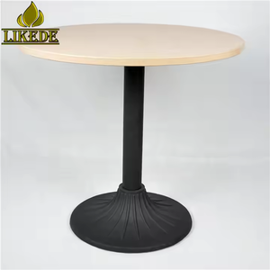 Pieds de <span class=keywords><strong>table</strong></span> à manger sur <span class=keywords><strong>pied</strong></span> en métal de base <span class=keywords><strong>ronde</strong></span> en <span class=keywords><strong>fonte</strong></span> robuste pour salon extérieur Restaurant Café Bistro meubles - Product Image 6