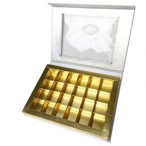 Boîte cadeau de Noël en carton rigide magnétique de luxe avec impression de logo personnalisée OEM pour chocolats et bonbons <span class=keywords><strong>Ferrero</strong></span> - Product Image 3