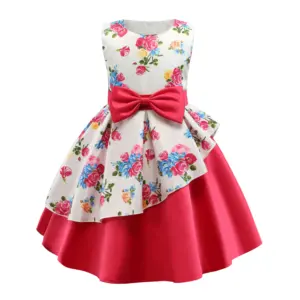 Vestido de princesa para meninas, roupas infantis de verão 2024, vestidos para festas de aniversário e casamento, vestidos infantis de 3 a 10 anos, flores para meninas, ideal para meninas de 3 a 10 anos