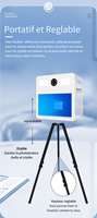 En gros, Cabine photo miroir magique 15,6 pouces avec éclairage annulaire LED pour appareil photo reflex numérique et écran tactile, Meilleure vente, Équipement publicitaire pour événements