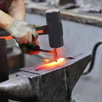 Marteau de démolition résistant aux chocs avec manche en fibre de verre, poignée texturée, tête en acier forgé robuste pour perçage et fissuration (4IB)