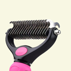 Peine desenredante para mascotas de acero inoxidable de doble cara para el cuidado de perros y gatos - Product Image 3