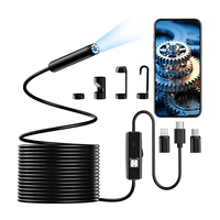 Endoscope d'inspection serpentin 8 mm avec 8 LED pour smartphones Android et iOS (iPhone, iPad)