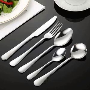 Wholesale Stainless Steel Flatware Sets 1010 Cutlery Knife <b>Fork</b> Spoon <b>Dessert</b> Spoons Cake Spatulas Butter Knives - Product Image 3
