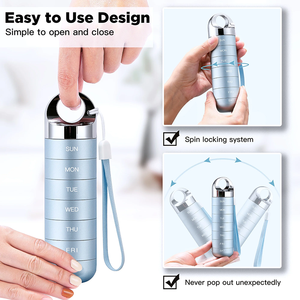 Customizable 7-Day Compact Aluminum Alloy Travel Pill <strong>Box</strong> Portable <strong>Waterproof</strong> Home <strong>Storage</strong> &amp; Organization Medicine <strong>Box</strong> - Product Image 5