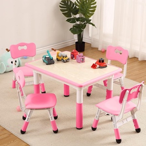 Vente Chaude : Ensemble Table et Chaise Scolaire Moderne en Plastique pour Enfants, Fourniture Directe Usine, Table d'Étude pour Maternelle, Vente en Gros - Product Image 2