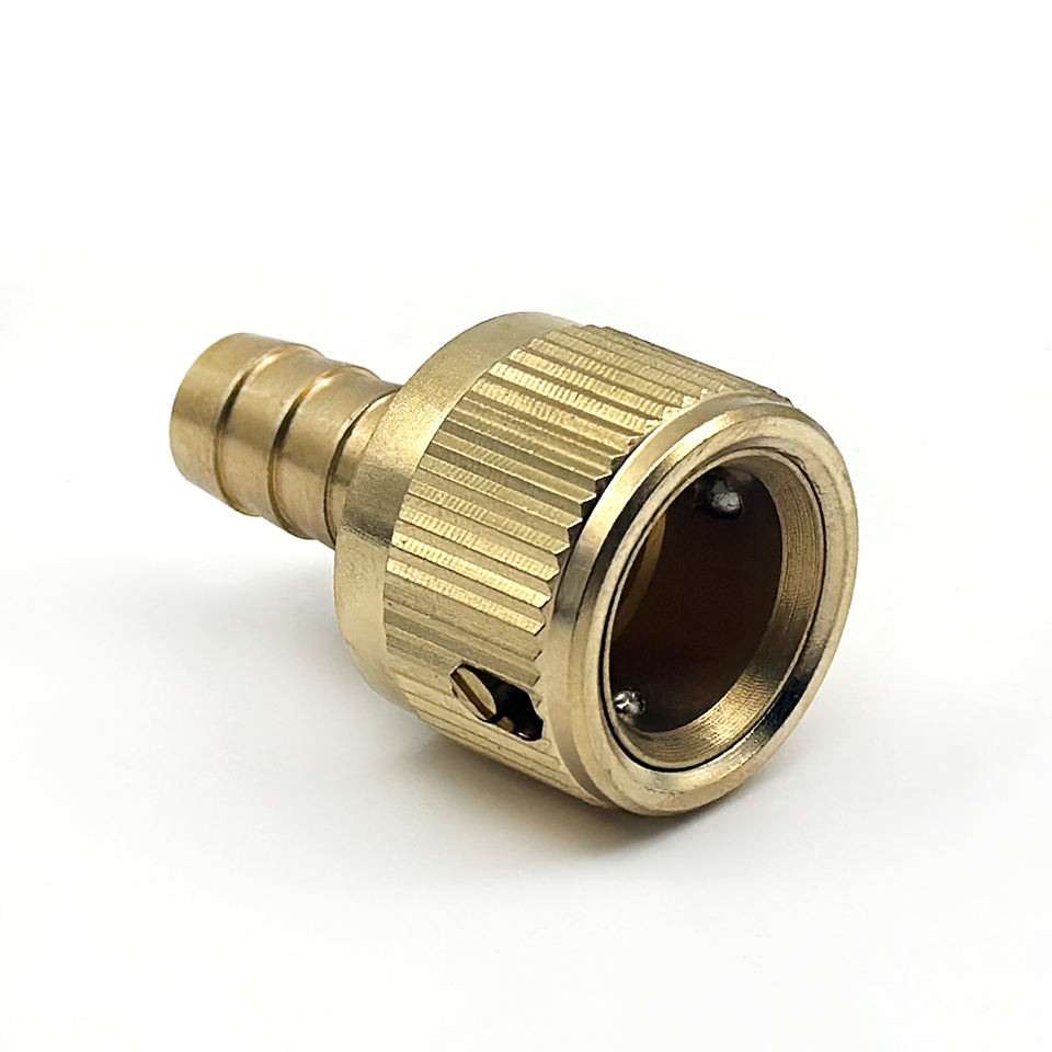 Brass Half Inch Barbed Quick Connector 1/2