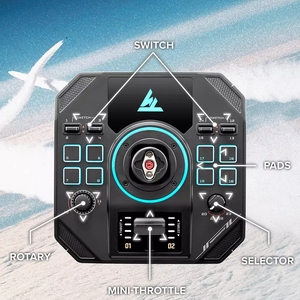 Thrustmaster Flight Joystick SOL-R4 Throttle + Set Compatible With <b>PC</b> Simulation Air Combat Game <b>Sticks</b> SOL-R 4 SOL-R 4 - Product Image 3