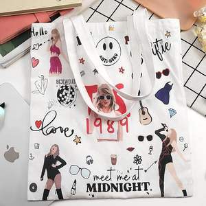Bolsas de mano con estampado personalizado, bolso de lona con estampado de <span class=keywords><strong>cantante</strong></span>, para niñas, cantantes, mercancía, regalos para amantes de la música - Product Image 6
