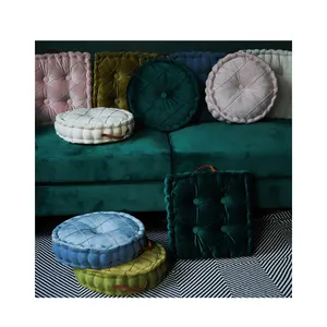 Seat Velvet Round Cushion Outdoor Chair Pad Yoga Home Tatami Floor Cushion Indoor Window Pad Throw Pillows