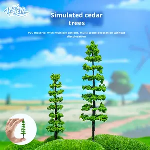 Vente <span class=keywords><strong>en</strong></span> gros de 9 cm <span class=keywords><strong>en</strong></span> plastique PVC créatif plante arbre ornement bricolage Micro paysage pour salon maison de poupée décor - Product Image 2