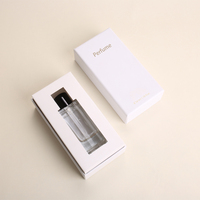 Boîte d'emballage de parfum personnalisée Boîte de papier d'impression LOGO Boîte d'emballage cosmétique rigide à base et couvercle pour bouteille de parfum