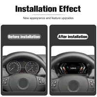 Panel Instrumen Dashboard LCD IPS 12,3 inci Baru, Plug and Play, Kokpit Virtual untuk Seri 5 E60/E61 2003-2009 X5 E70 2006-2013 CE