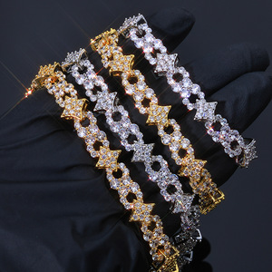 Bracelets personnalisés OEM en moissanite éclatante style étoile, en argent sterling 925, bijoux fins hip-hop VVS, fournisseur en gros B2B - Product Image 4