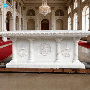 Sculptures et Gravures <span class=keywords><strong>en</strong></span> Pierre d'Église Catholique, Autels <span class=keywords><strong>en</strong></span> Marbre <span class=keywords><strong>Naturel</strong></span> avec Sculpture - Product Image 3