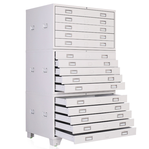 Mobile drawing storage cabinet 5 drawers A0 size paper flat file map cabinet