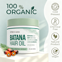 Marque privée 100% biologique favorise la croissance des cheveux Huile de batana pressée à froid Protège contre les dommages Sans odeur de brûlé Huile capillaire de batana