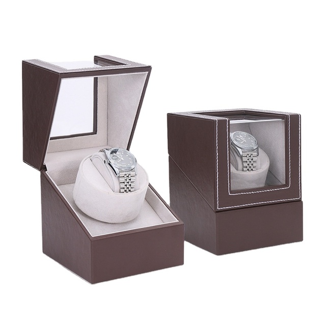 Direct Supplier Wooden Watch Box Smart Shaker Winding Watch Watch Winder Single