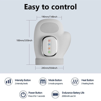 Masseur de main électrique portable personnalisé sans fil à pression d'air 3D, avec vibration et chaleur, dispositif de massage des doigts par coussin d'air et compresse chaude