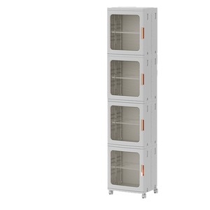 Storage Cabinet Organizer Foldable Multi Layer Plastic Living Room Cabinet With Transparent Door For Storage - Product Image 3