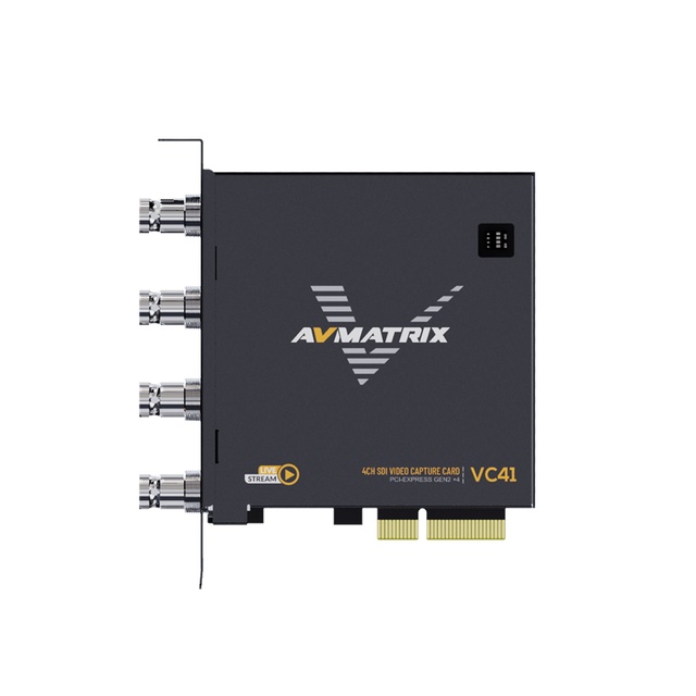 NEWAY-AVM VC41 4CH SDI 1080P60 Ultra-Low Latency PCIE Capture Card Mac/PC Multi-Channel Live Streaming Video Conferencing Online