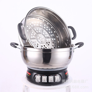 <b>Electric</b> <b>Steamer</b> Single Layer Stainless Steel Lid 6-10 Minutes Heating Speed <b>Electric</b> Cooking Pot - Product Image 1