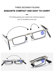 2022 2023 New Fashion Round Metal Folding Women <strong>Reading</strong> <strong>Glasses</strong> Rectangular Men Anti Blue Light <strong>Reading</strong> <strong>Glasses</strong> Bulk With case - Product Image 6